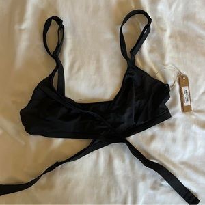 SKIMS Jelly Sheer wrap bralette Onyx XS